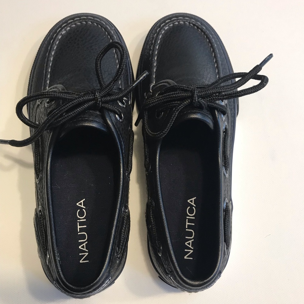 NAUTICA Spinnaker Black Deck Boat Loafer Shoes New - Picture 6 of 7